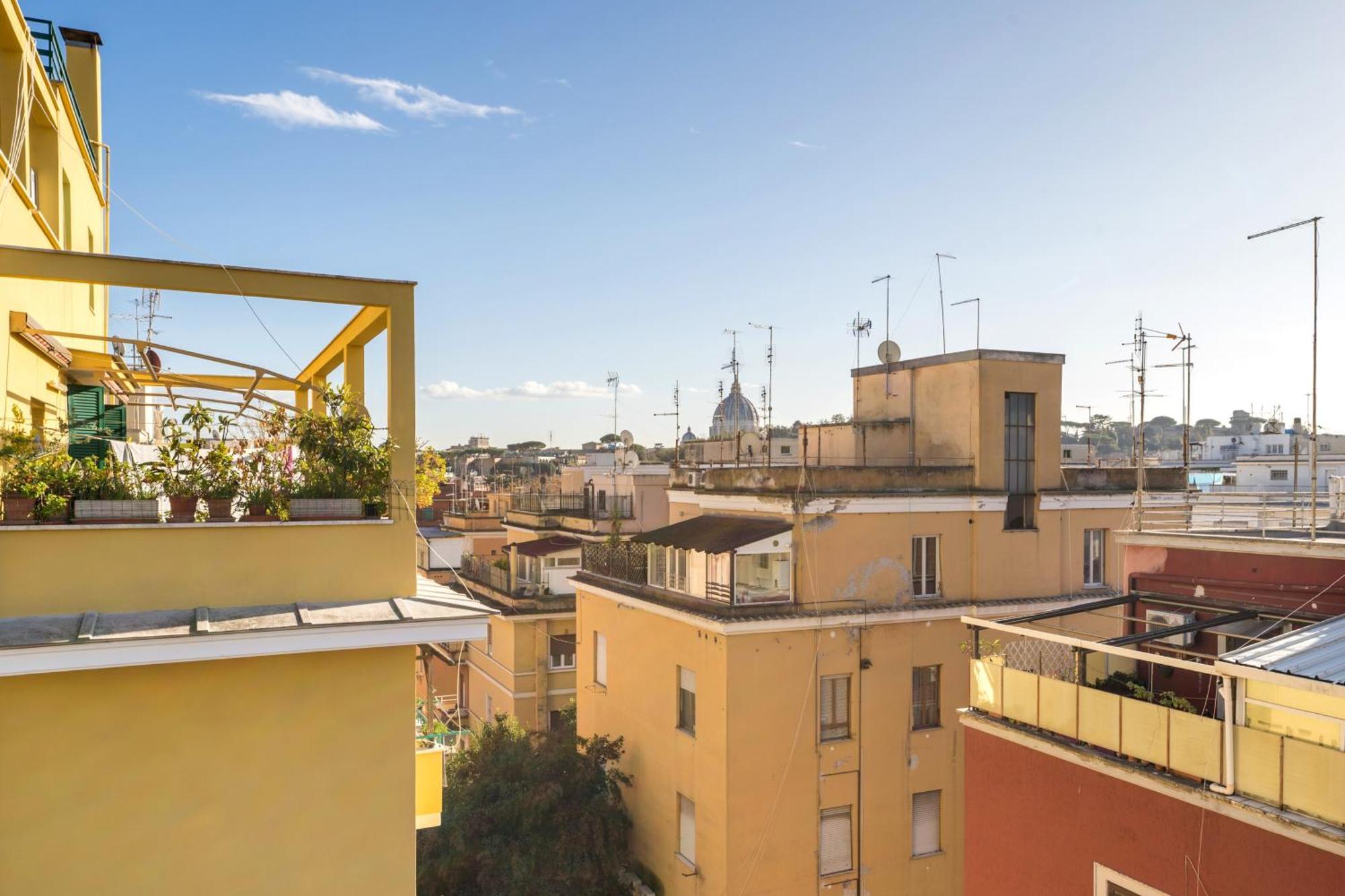 Welcome Dhome - Cozy Penthouse With St. Peter View 罗马 外观 照片